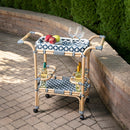 Selena 34.5 in. W Rectangular Rattan 2 Tier Mobile Removeable Top Bar Cart with Bottle Holders by Butler Specialty Company