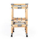 Selena 34.5 in. W Rectangular Rattan 2 Tier Mobile Removeable Top Bar Cart with Bottle Holders by Butler Specialty Company