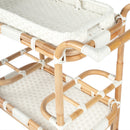 Selena 34.5 in. W Rectangular Rattan 2 Tier Mobile Removeable Top Bar Cart with Bottle Holders by Butler Specialty Company