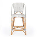 Solstice 25 in. Seat Height Rattan Counter Stool with Back and Footrest by Butler Specialty Company