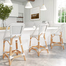 Solstice 25 in. Seat Height Rattan Counter Stool with Back and Footrest by Butler Specialty Company