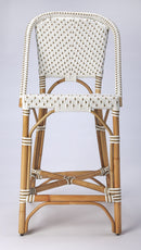Solstice 25 in. Seat Height Rattan Counter Stool with Back and Footrest by Butler Specialty Company