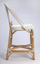 Solstice 25 in. Seat Height Rattan Counter Stool with Back and Footrest by Butler Specialty Company