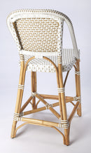 Solstice 25 in. Seat Height Rattan Counter Stool with Back and Footrest by Butler Specialty Company