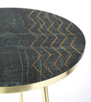 Hollings 21 in. W Round Marble and Metal Modern Side Table by Butler Specialty Company