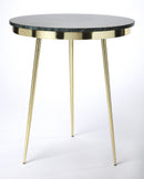 Hollings 21 in. W Round Marble and Metal Modern Side Table by Butler Specialty Company