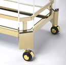 Charlevoix 32 in. W Rectangular Acrylic-Mirrored Glass-Metal 2 Tier Mobil Serving Cart by Butler Specialty Company