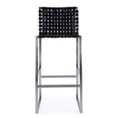 Urban 30 in. Seat Height Rectangular Woven Leather Bar Stool with Back by Butler Specialty Company