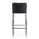 Urban 30 in. Seat Height Rectangular Woven Leather Bar Stool with Back by Butler Specialty Company