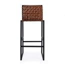 Urban 30 in. Seat Height Rectangular Woven Leather Bar Stool with Back by Butler Specialty Company
