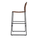 Urban 30 in. Seat Height Rectangular Woven Leather Bar Stool with Back by Butler Specialty Company