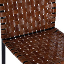 Urban 30 in. Seat Height Rectangular Woven Leather Bar Stool with Back by Butler Specialty Company