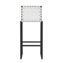 Urban 30 in. Seat Height Rectangular Woven Leather Bar Stool with Back by Butler Specialty Company