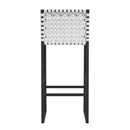 Urban 30 in. Seat Height Rectangular Woven Leather Bar Stool with Back by Butler Specialty Company