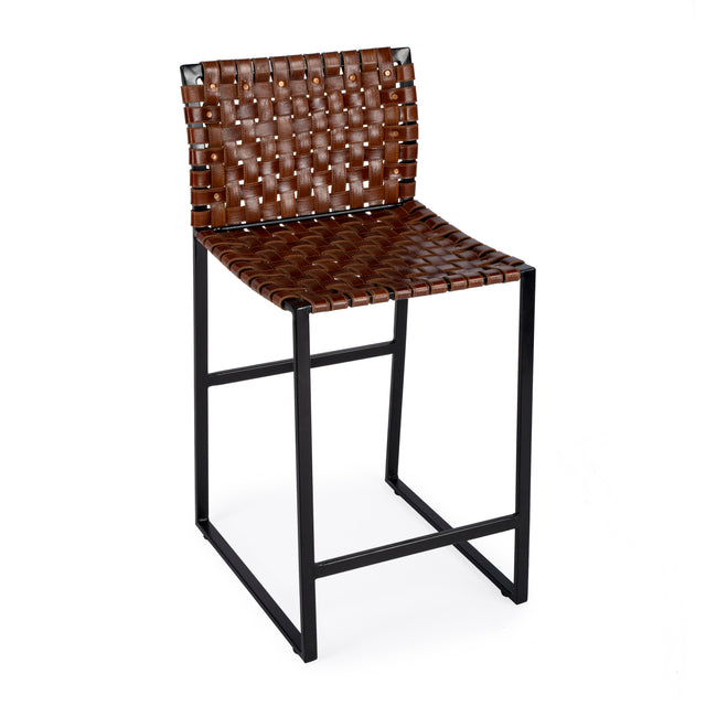 Urban 25 in. Seat Height Woven Leather Counter Stool by Butler Specialty Company