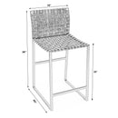 Urban 25 in. Seat Height Woven Leather Counter Stool by Butler Specialty Company