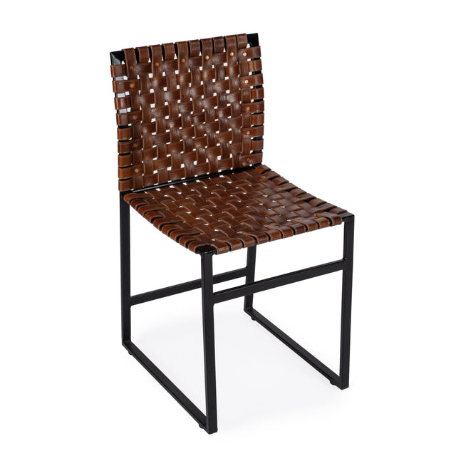 Urban 24.5 in. Seat Height Woven Leather Side Chair by Butler Specialty Company