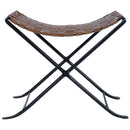 Karma 17.5 in. Seat Height Foldable Woven Leather Stool by Butler Specialty Company