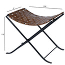 Karma 17.5 in. Seat Height Foldable Woven Leather Stool by Butler Specialty Company