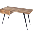 Anuri 54.25 in. W Rectangular Wood and Metal 1 Drawer Writing Desk by Butler Specialty Company