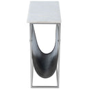 Koler 17.5 in. W Rectangular Marble and Leather Narrow Magazine Side Table by Butler Specialty Company