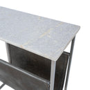 Koler 17.5 in. W Rectangular Marble and Leather Narrow Magazine Side Table by Butler Specialty Company