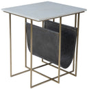 Stephanik 20.25 in. W Rectangular Marble & Leather Magazine Side Table by Butler Specialty Company