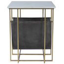 Stephanik 20.25 in. W Rectangular Marble & Leather Magazine Side Table by Butler Specialty Company