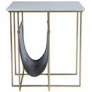 Stephanik 20.25 in. W Rectangular Marble & Leather Magazine Side Table by Butler Specialty Company