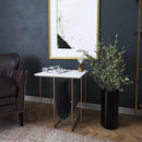 Stephanik 20.25 in. W Rectangular Marble & Leather Magazine Side Table by Butler Specialty Company