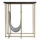 Stephanik 20.25 in. W Rectangular Marble & Leather Magazine Side Table by Butler Specialty Company
