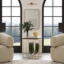 Stephanik 20.25 in. W Rectangular Marble & Leather Magazine Side Table by Butler Specialty Company