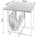 Stephanik 20.25 in. W Rectangular Marble & Leather Magazine Side Table by Butler Specialty Company