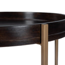 Damirra 23 in. W Round Wood and Metal 2 Tier Side Table by Butler Specialty Company