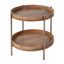 Damirra 23 in. W Round Wood & Metal 2 Tier Side Table by Butler Specialty Company