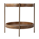Damirra 23 in. W Round Wood & Metal 2 Tier Side Table by Butler Specialty Company