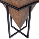 Gulnaria 12 in. W Square Wood and Metal Modern Side Table by Butler Specialty Company