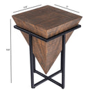 Gulnaria 12 in. W Square Wood and Metal Modern Side Table by Butler Specialty Company