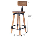 Mountain Lodge 26 in. Seat Height Wood and Metal Counter Stool with Back by Butler Specialty Company