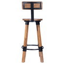 Mountain Lodge 30 in. Seat Height Wood and Metal Bar Stool with Back by Butler Specialty Company