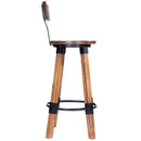 Mountain Lodge 30 in. Seat Height Wood and Metal Bar Stool with Back by Butler Specialty Company