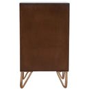 Alda 15.5 in. W Rectangular Wood and Brass Metal Inlay 1 Drawer Accent Cabinet by Butler Specialty Company