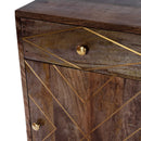 Alda 15.5 in. W Rectangular Wood and Brass Metal Inlay 1 Drawer Accent Cabinet by Butler Specialty Company