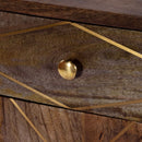 Alda 15.5 in. W Rectangular Wood and Brass Metal Inlay 1 Drawer Accent Cabinet by Butler Specialty Company