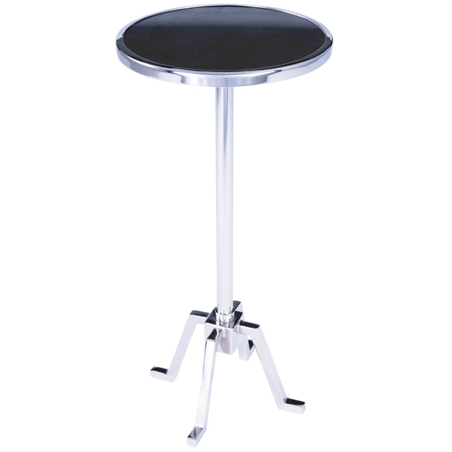 Mash 11.5 in. W Round Metal and Marble Adjustable Height Side Table by Butler Specialty Company