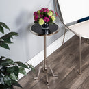 Mash 11.5 in. W Round Metal and Marble Adjustable Height Side Table by Butler Specialty Company