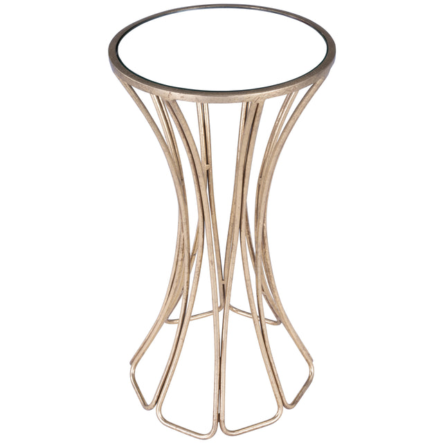 Faruh 11.25 in. W Round Metal and Mirrored Glass Side Table by Butler Specialty Company