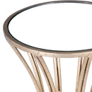 Faruh 11.25 in. W Round Metal and Mirrored Glass Side Table by Butler Specialty Company