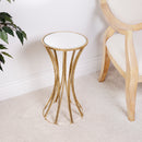 Faruh 11.25 in. W Round Metal and Mirrored Glass Side Table by Butler Specialty Company