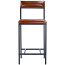 Lazarus 27 in. Seat Height Leather and Metal Counter Stool by Butler Specialty Company